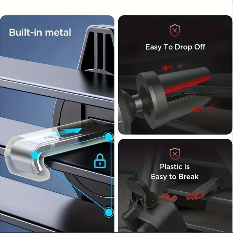 Universal Car Air Vent Phone Holder - Compact & Secure Mount for 4.7-6.7 " Devices