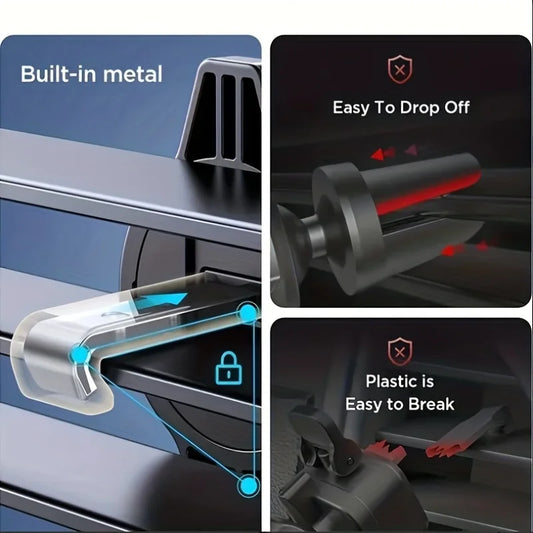 Universal Car Air Vent Phone Holder - Compact & Secure Mount for 4.7-6.7 " Devices