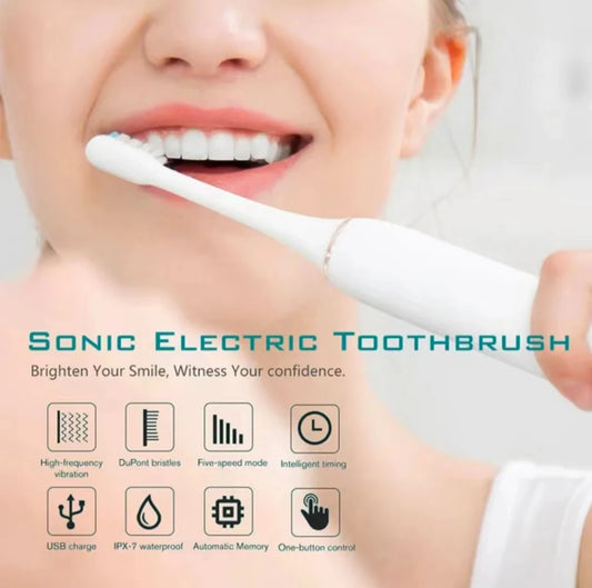 Waterproof Sonic Electric Toothbrush with 6 Cleaning Modes