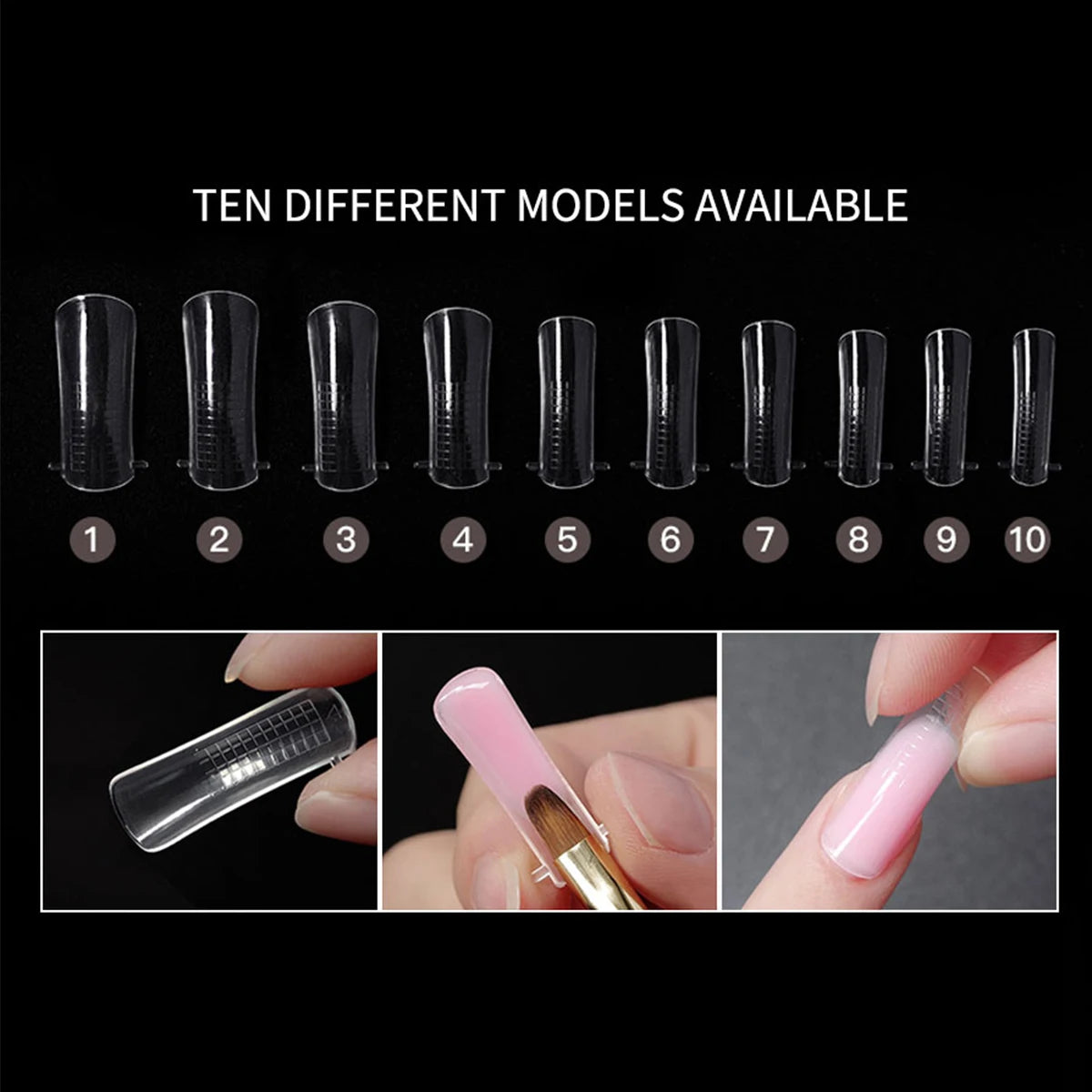 DIY Poly Gel Nail Extension Kit with Led Lamp & Accessories