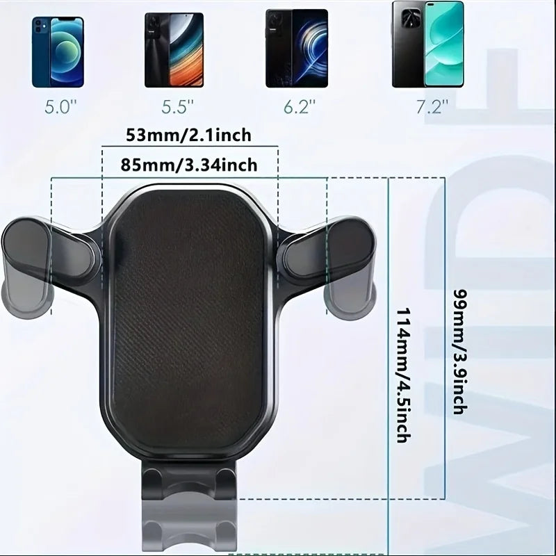 Universal Car Air Vent Phone Holder - Compact & Secure Mount for 4.7-6.7 " Devices