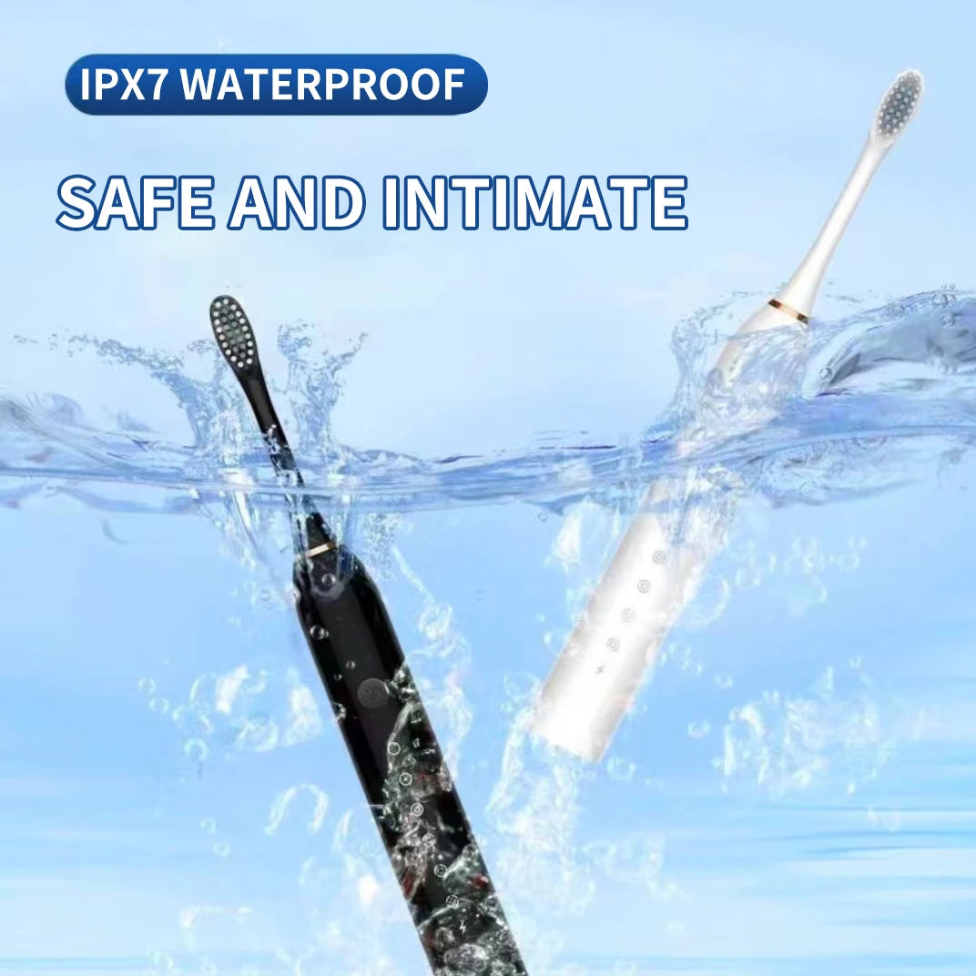 Waterproof  Sonic Electric Toothbrush with 6 Cleaning Modes