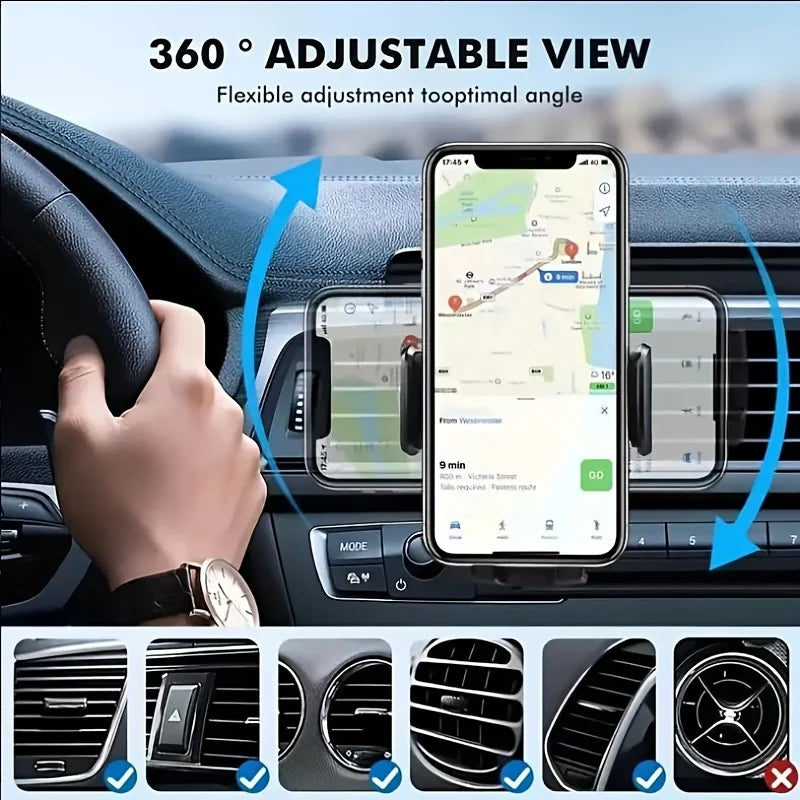 Universal Car Air Vent Phone Holder - Compact & Secure Mount for 4.7-6.7 " Devices