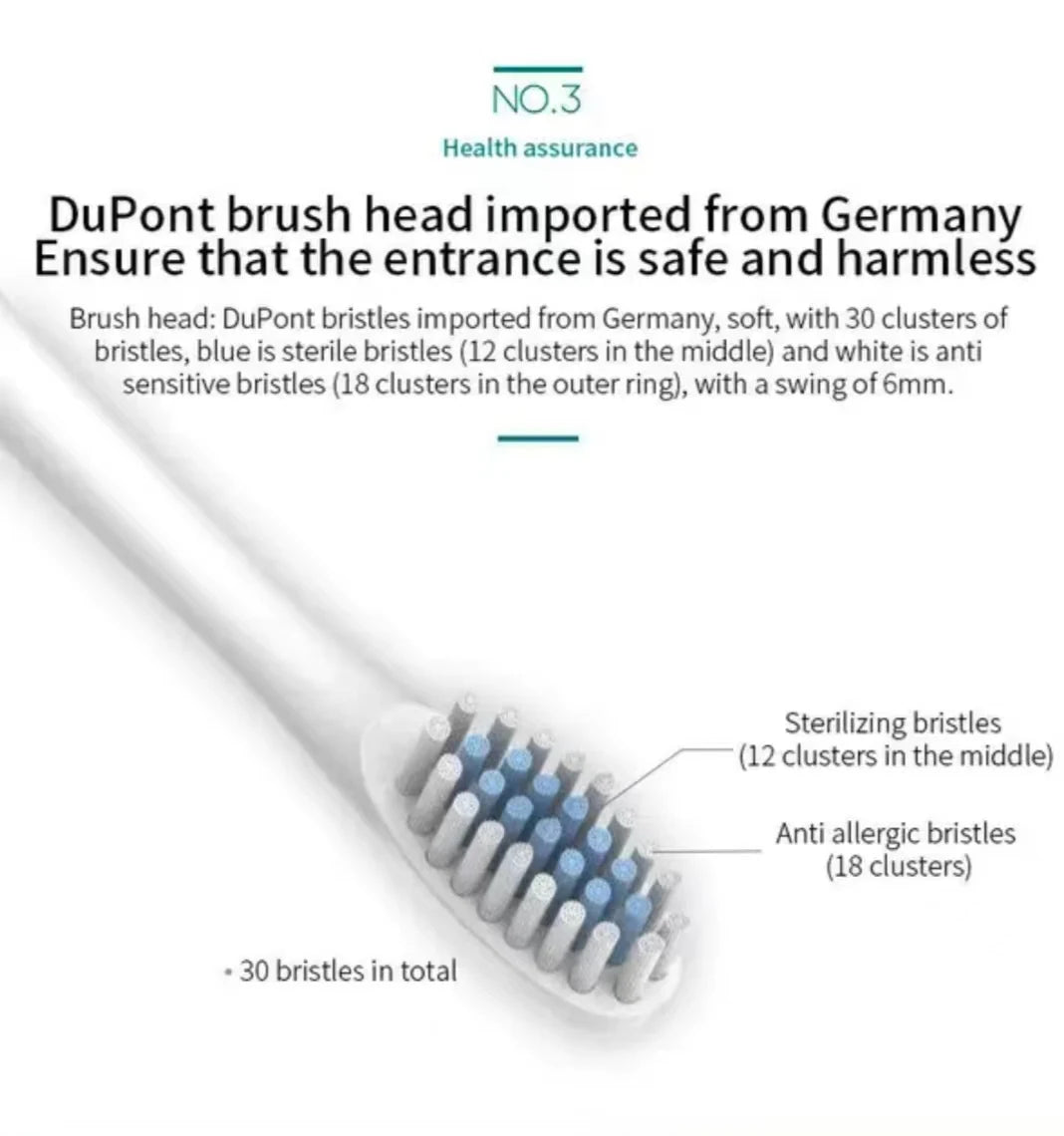 Waterproof  Sonic Electric Toothbrush with 6 Cleaning Modes